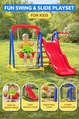 Playset with swing & slide, , medium