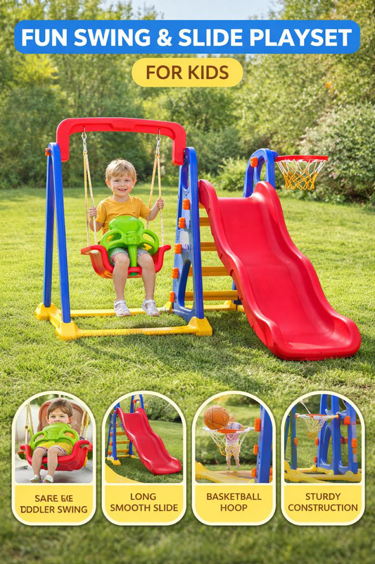 Playset with swing & slide, , medium-null