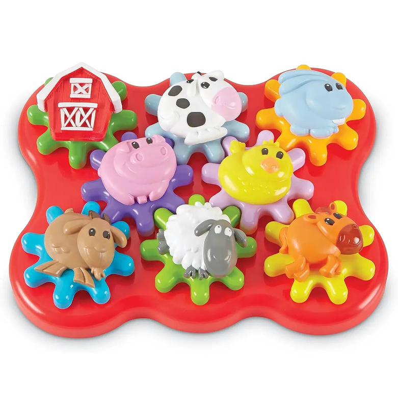 Learning resources barnyard friends build & spin, , medium-null