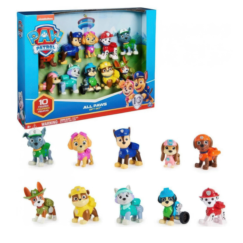 Paw patrol action pack pups 10 gift set with collectible figures, , medium-null