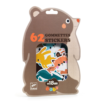 Forest animals - 62 baby stickers, , medium