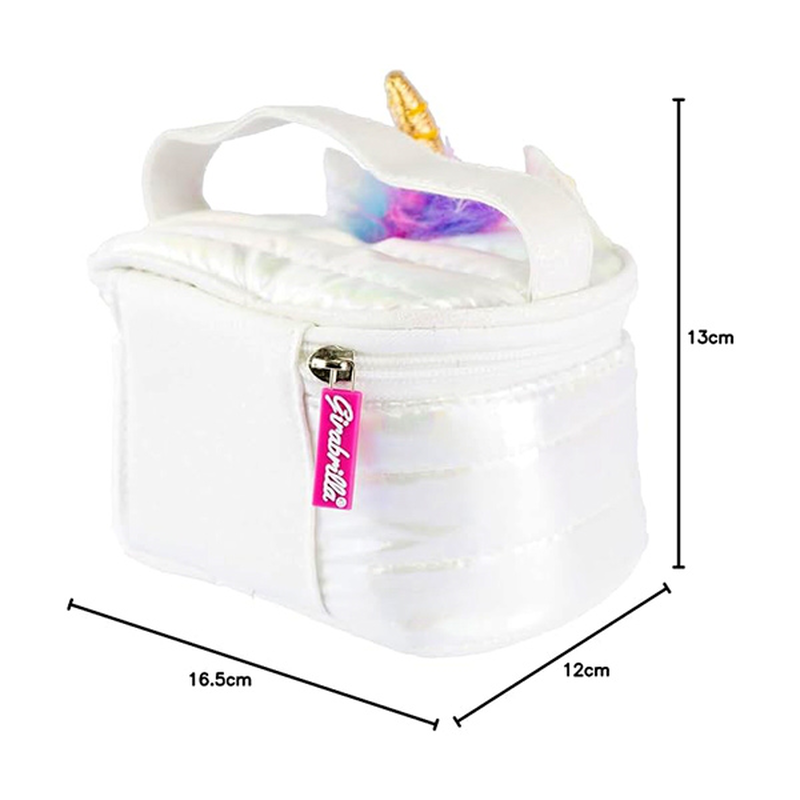 Girabrilla puffer unicorn case bianco perla girabrilla, , medium-null