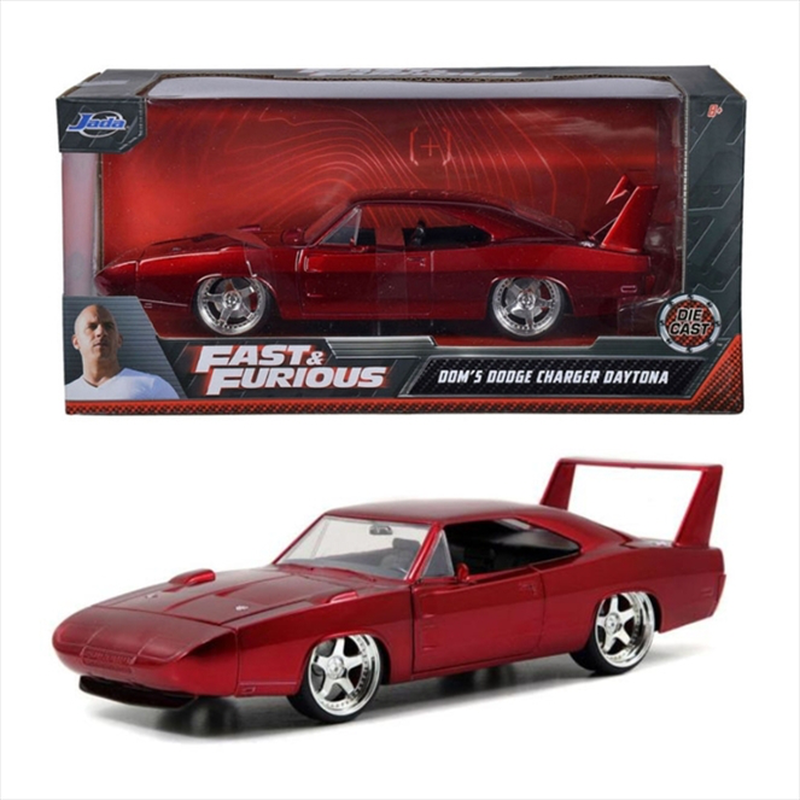 Jada 1/24 1969 dodge charger daytona *fast and furious 6*,red, , medium-null