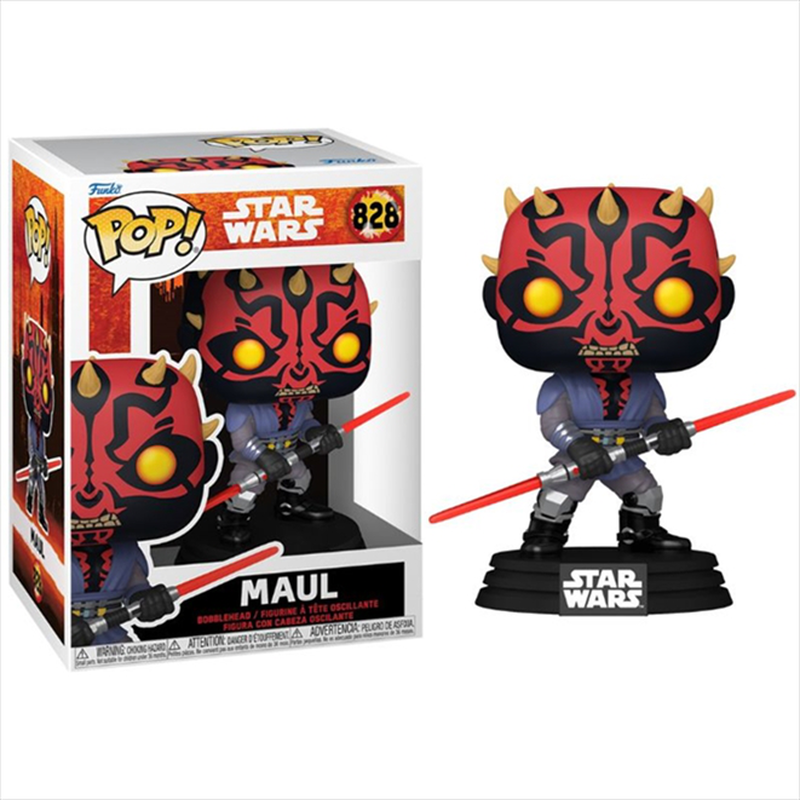 Funko pop! Star wars - maul #828 bobble-head vinyl figure, , medium-null