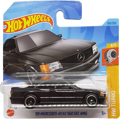 Hot wheels '89 mercedes-benz 560 sec amg – hw turbo 150/250 2023 1/64 die-cast model, , medium