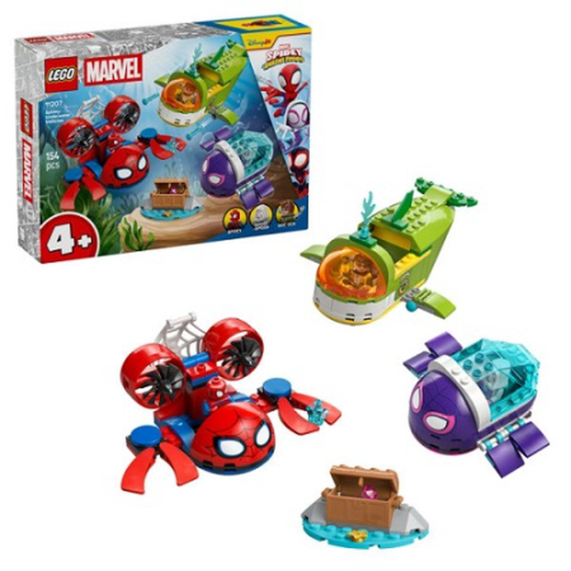 Lego marvel spidey underwater vehicles 154pcs 4y+ 11207, , medium-null