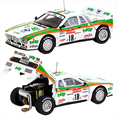 Tarmac 1/64 1983 lancia 037 rally #18 m. Biason/t. Siviero rallye sanremo, white/green, , medium