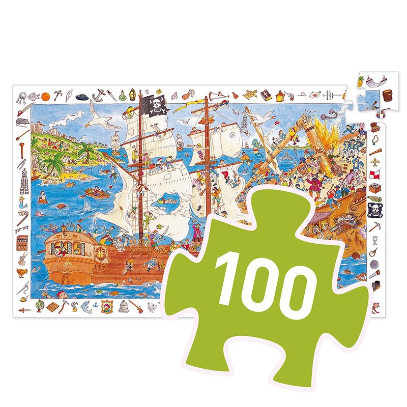 Product image: Djeco puzzles observation pirates - 100 pcs - fsc mix, , medium-null