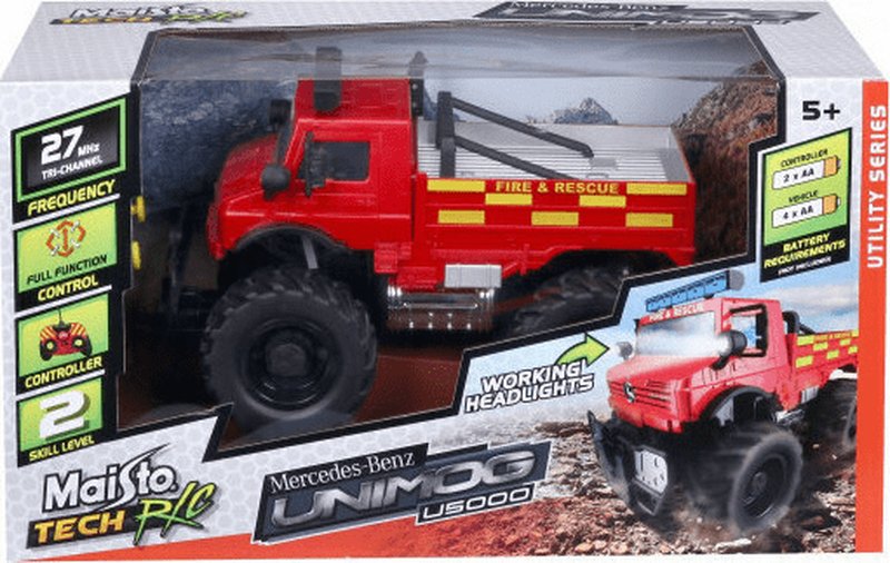 Maisto tech remote control mercedes benz u5000 unimog fire, , medium-null