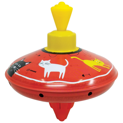Svoora medium humming tin top 'house animals: cats'