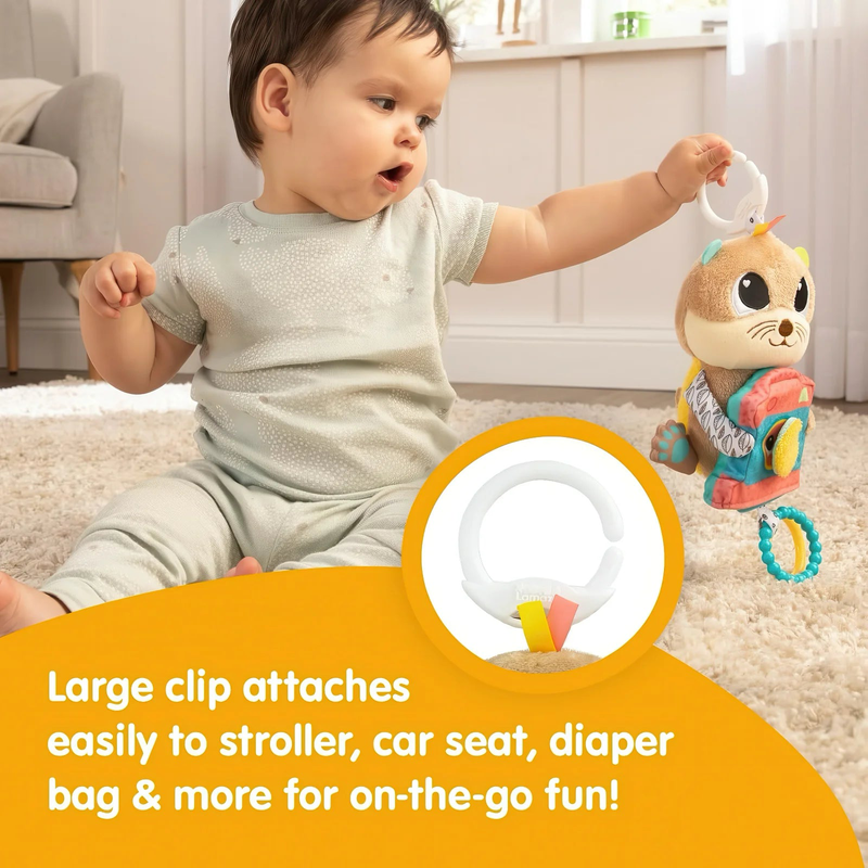 Lamaze arty says cheese - clip and go baby pram toy, , medium-null