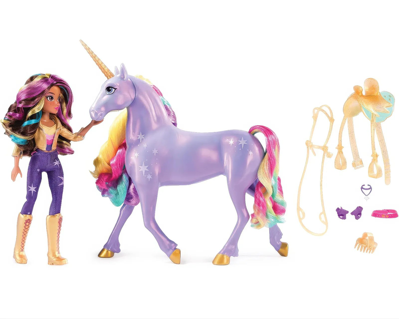 Unicorn academy sophia & interactive rainbow light-up wildstar, , medium-null