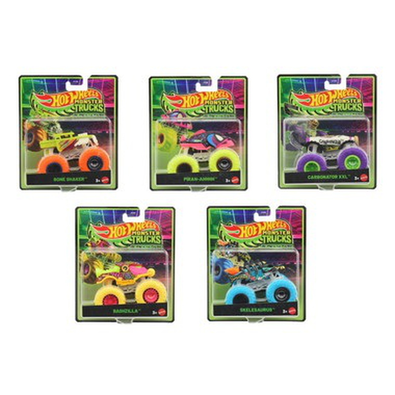 Hot wheels monster trucks glow in the dark (jfx08) 3y+ (1pc random selection), , medium-null