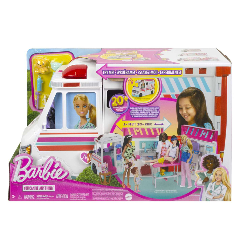 Product image: Barbie transforming ambulance and clinic playset hkt79, , medium-null
