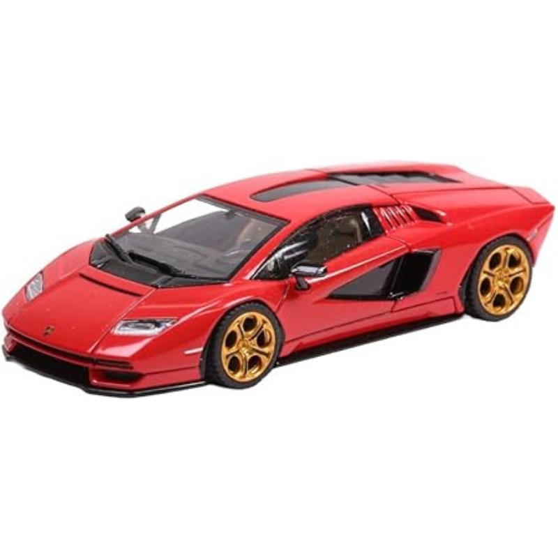 Hung hing toys 1/64 lamborghini countach lpi 800-4 *super car collection*, red with gold wheel rims, , medium-null