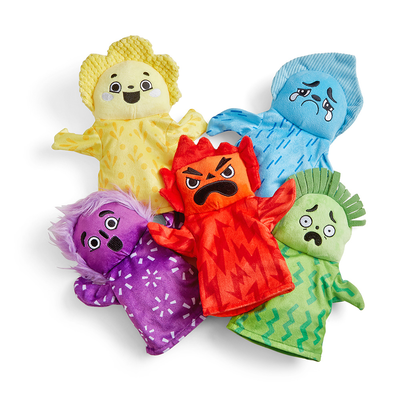 Hand puppets - feelings - set of 5, , medium