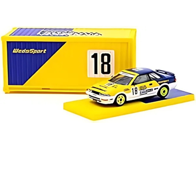Tarmac toyota corolla levin ae92 jtcc #18 yellow / white / blue with container limite, , medium