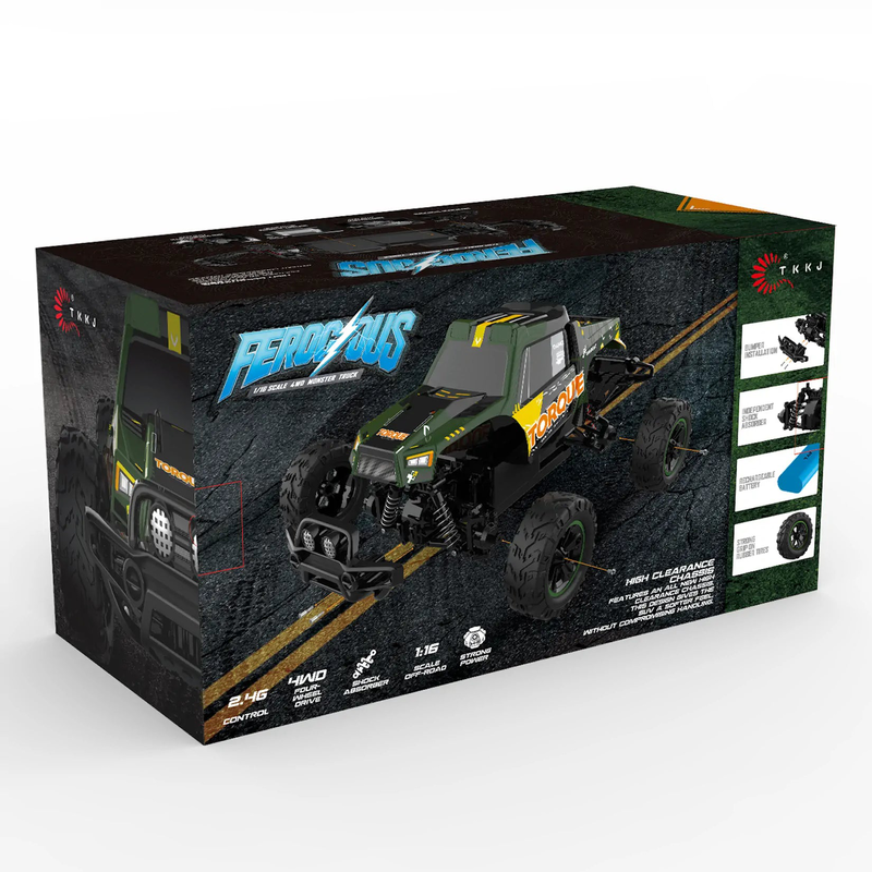 Ferocious rc remote controlled four-wheel drive monster truck image number null