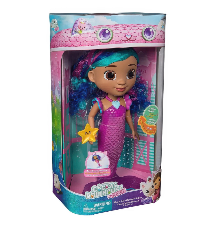 Gabby's dollhouse the movie mermaid doll 35cm, , medium-null