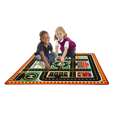 Melissa & doug 19406 round the city rescue rug & vehicle set