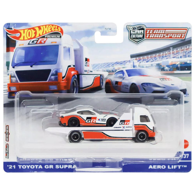 Hot wheels 1:64 2021 toyota gr supra & aero lift – team transport #37 grk65 flf56 die-cast model, , medium