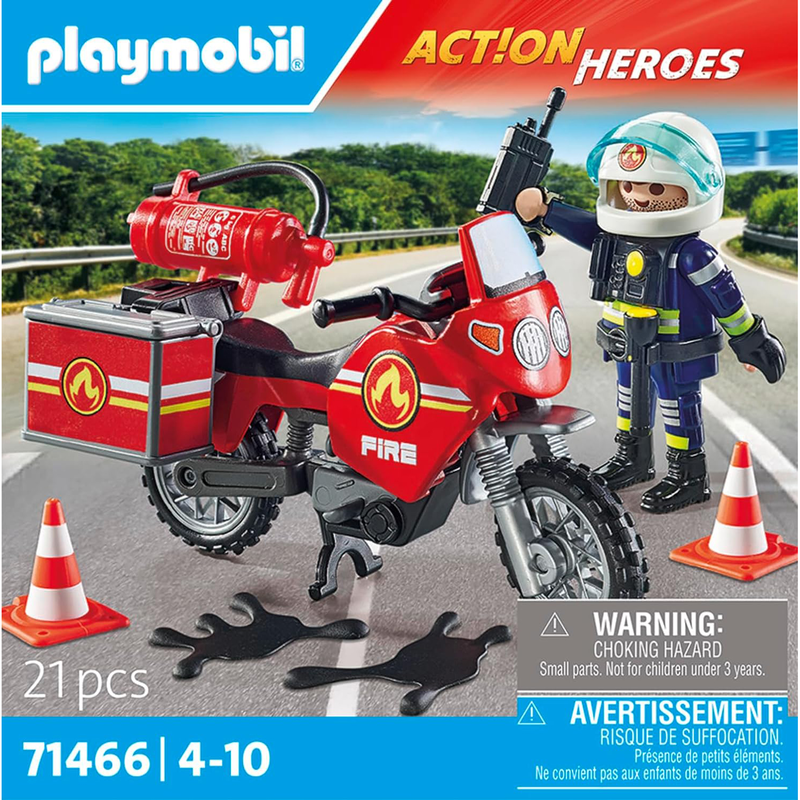 Playmobil fire motorcycle, , medium-null
