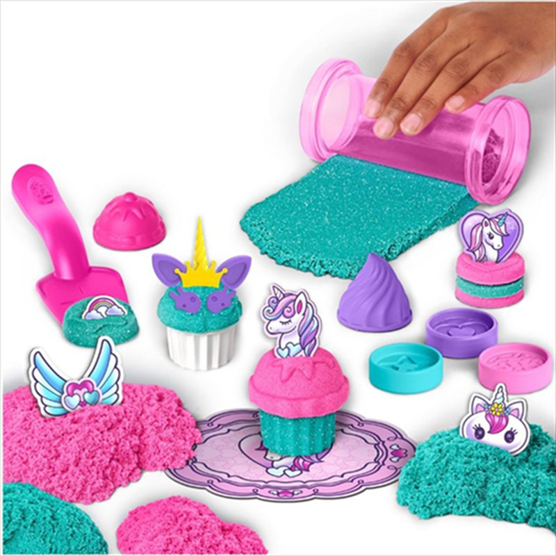 Spin master kinetic sand : shimmer - unicorn bake shoppe 6065201, , medium-null