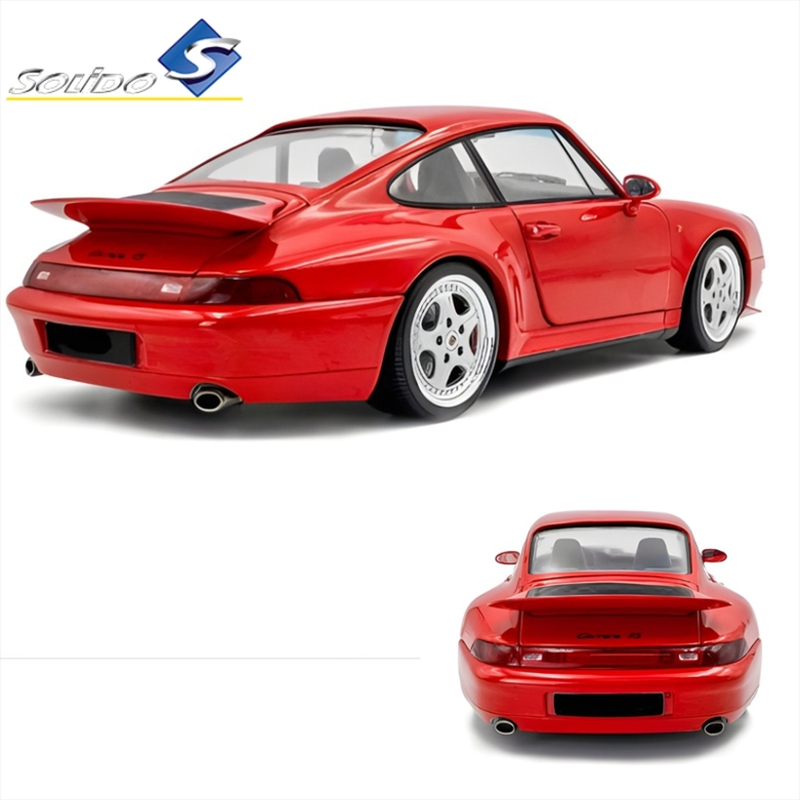 Solido 1/18 1997 porsche 911 993 carrera rs , red, , medium-null