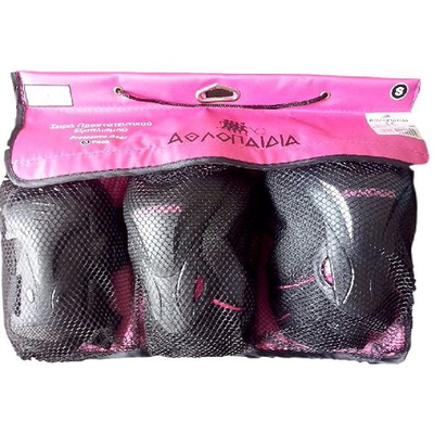Advanced skateboard protection pack, Fuchsia, medium