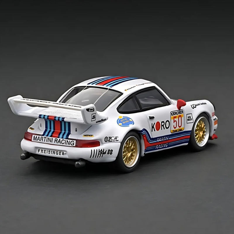 Tarmac porsche 911 turbo s lm gt #50 1995 24h le mans, white/blue/red, , medium-null