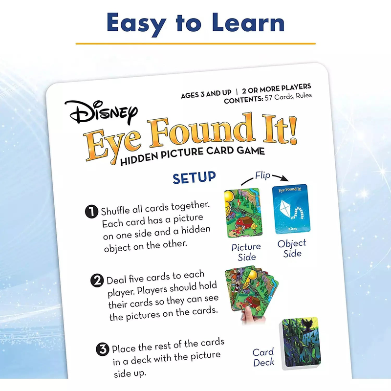 Ravensburger world of disney eye found it card game for boys & girls ages 3 and up, , medium-null