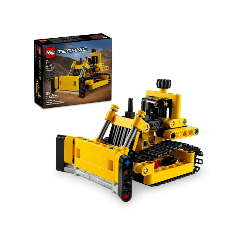 Lego technic heavy-duty bulldozer 42163 for ages 7+ 195pcs, , medium-null