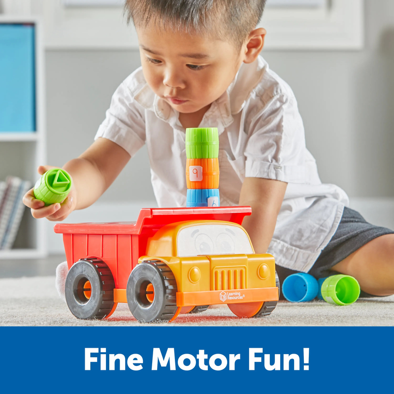 Learning resources tony the peg stacker dump truck, , medium-null
