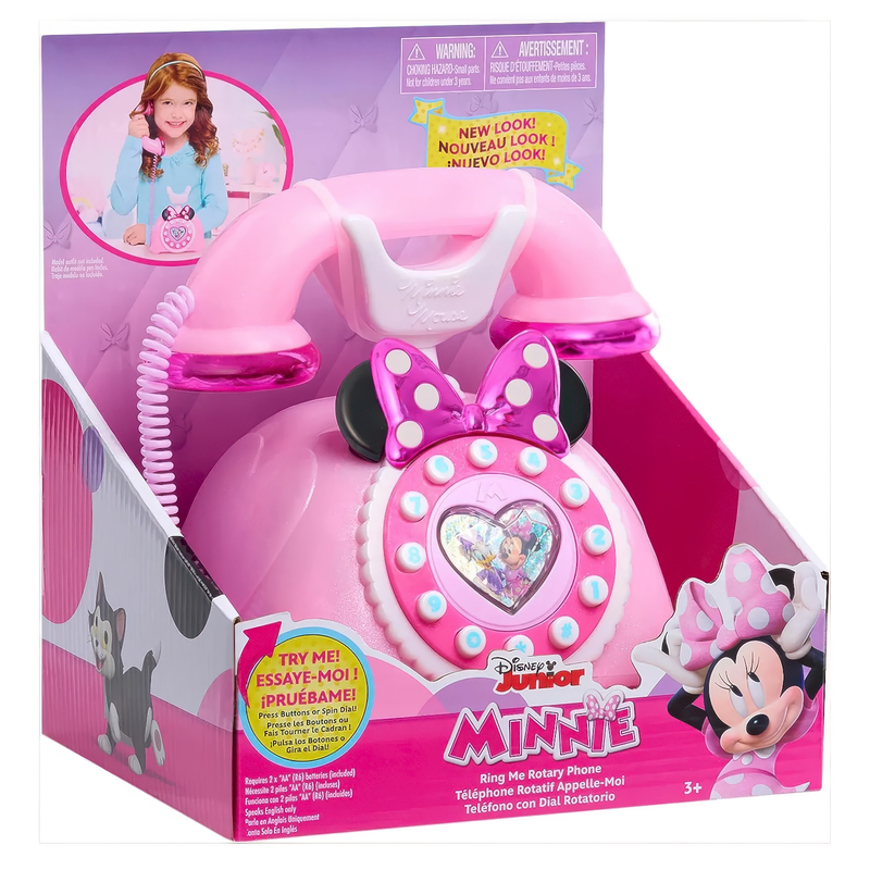 Disney junior minnie mouse ring me rotary style phone, , medium-null