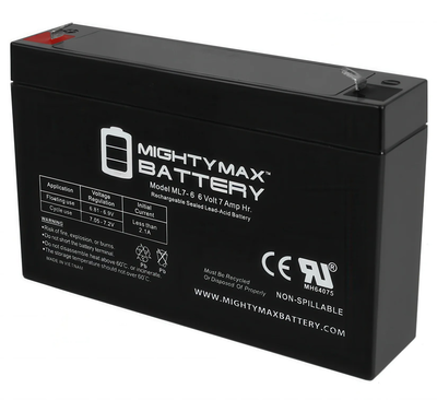 Mighty max 6v 7 ah battery