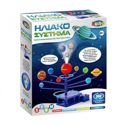 Rotating solar system stem - luna, , medium