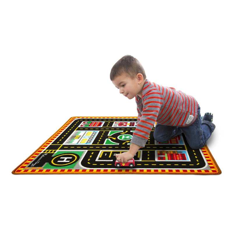 Melissa & doug 19406 round the city rescue rug & vehicle set image number null