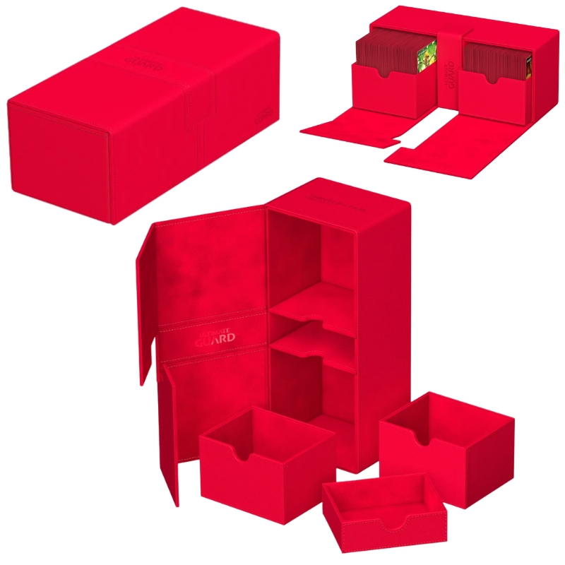 Ultimate guard twin flipntray 266+ xenoskin - red, , medium-null