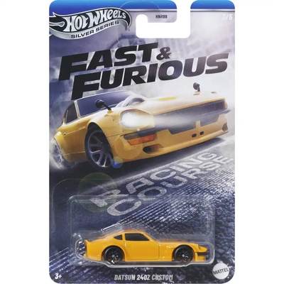 Hot wheels 1:64 datsun 240z custom – fast & furious silver series racing course 3/5 jby41 hnr88, , medium