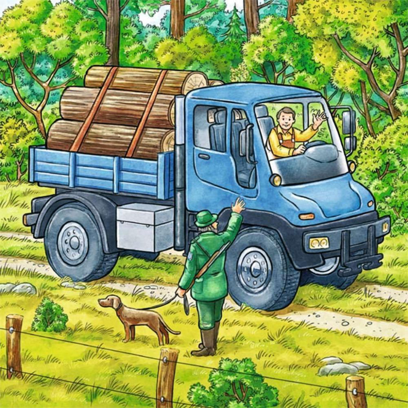 Product image: Ravensburger παζλ 3×49 τεμαχίων με αγροτικά οχήματα, ιδανικό για εκπαιδευτικό παιχνίδι & δημιουργική απασχόληση-null