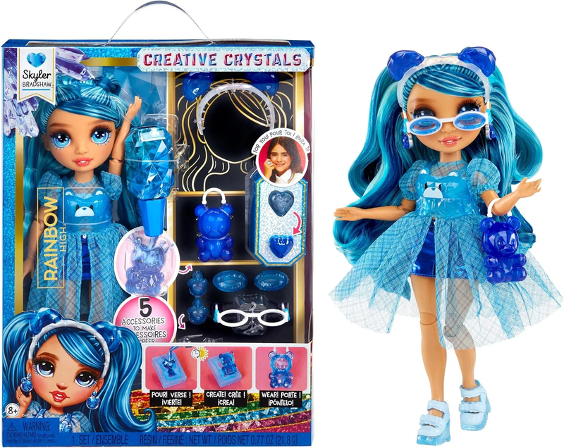 Rainbow high crystal fashion doll - skyler, , medium-null