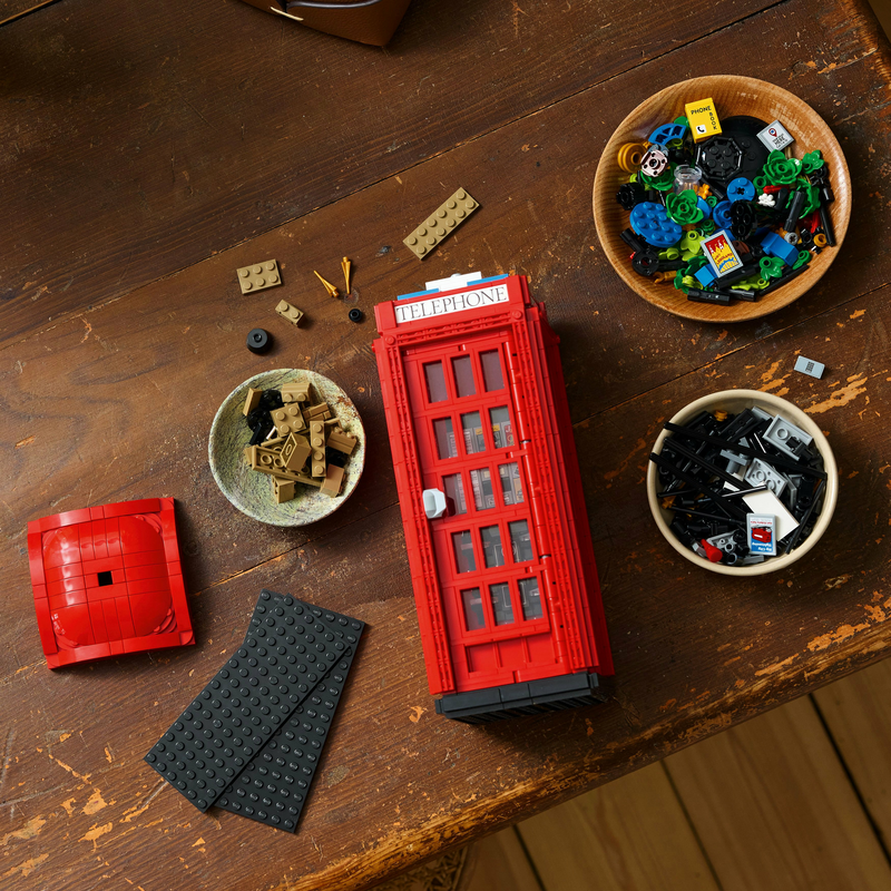 Lego ideas red london telephone box 21347 for ages 18+ 1460pcs, , medium-null