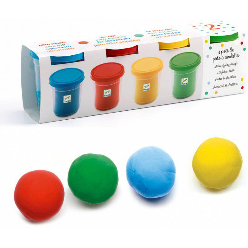 Djeco 4 tubs of play dough, , medium image number null
