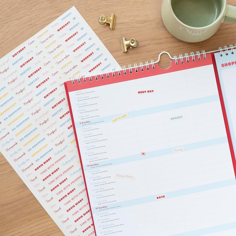 Pusheen 2023/2024 wall calendar planner, , medium-null