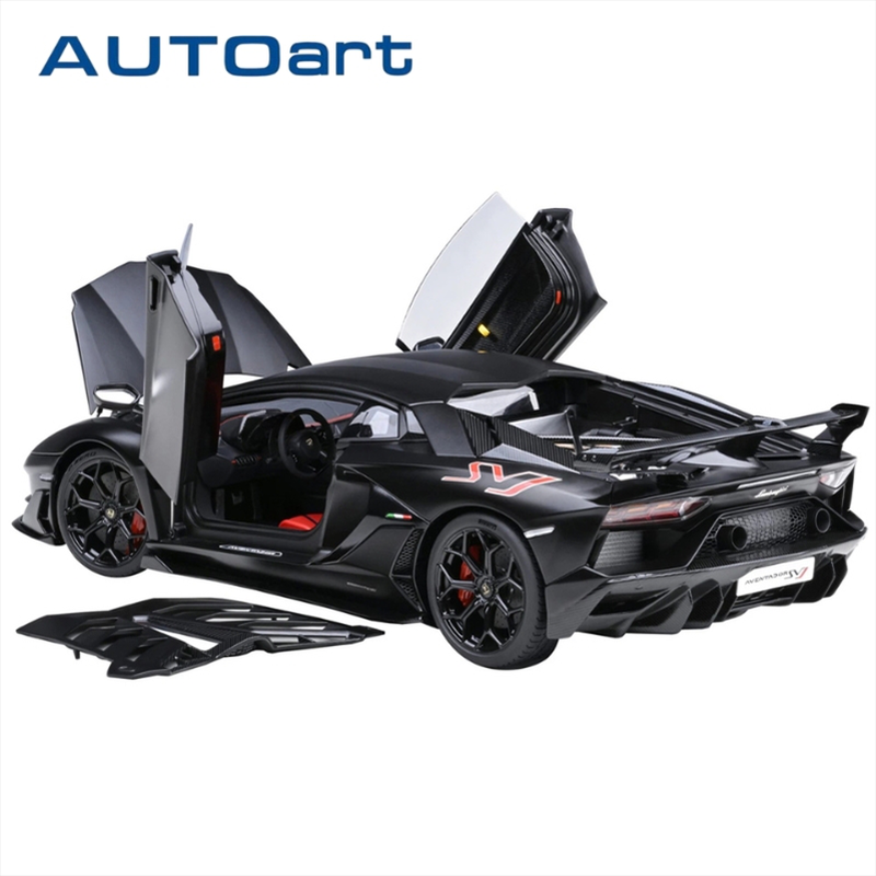 Autoart 1/18 lamborghini aventador svj, nero nemesis, , medium-null