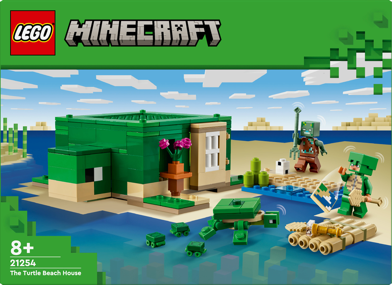 Lego minecraft the turtle beach house 21254 for ages 8+ 234pcs, , medium-null