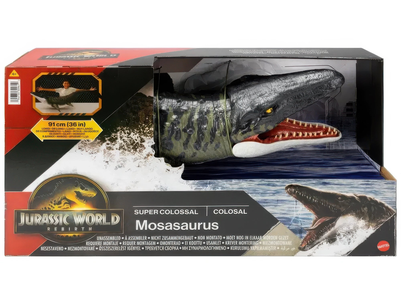 Jurassic world rebirth super colossal mosasaurus action figure, , medium-null