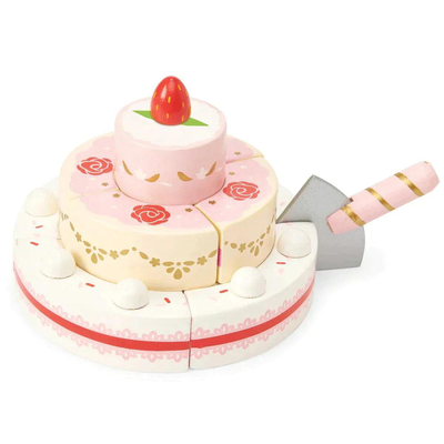 Le toy van carlo's wooden strawberry wedding cake