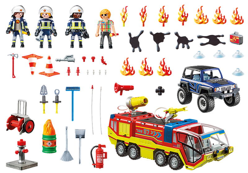 Playmobil 70557 city action fire engine with truck, , medium image number null