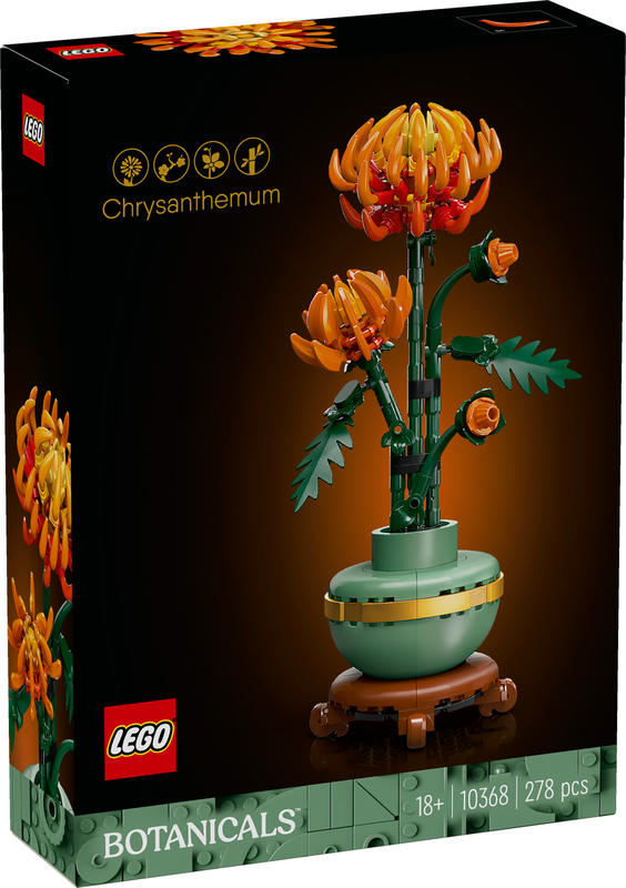 Lego icons chrysanthemum 10368 for ages 18+ 278pcs, , medium-null